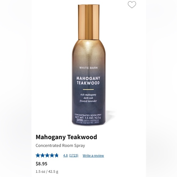 3) MAHOGANY TEAKWOOD Concentrated Room Sprays, each 1.5 oz / 42.5 g, BBW/WB, NWT - Picture 1 of 6